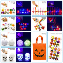 Load image into Gallery viewer, S SWIRLLINE Halloween Party Favors Light Up 42PCS - Bulk Toys Assortment Bucket Stuffers Pinata Filler - Trick or Treat Trinkets For Kids Classroom Tr