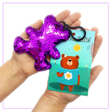 Load image into Gallery viewer, 24 Pack Valentine Day Gift Sets Kids Party Favors 48PCS Valentine Day Cards with Glitter Sequin Keychains for Valentine Classroom Exchange School Priz
