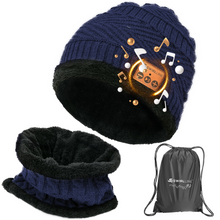 Load image into Gallery viewer, Bluetooth Beanie Wireless Hat with Scarf – Headphone Beanie Hat with Upgraded Bluetooth 5.0 - Wireless Beanie Bluetooth Hat for Women Men Teens - Warm