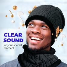 Load image into Gallery viewer, Bluetooth Beanie Wireless Hat with Scarf – Headphone Beanie Hat with Upgraded Bluetooth 5.0 - Wireless Beanie Bluetooth Hat for Women Men Teens - Warm