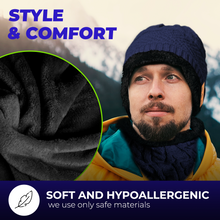 Load image into Gallery viewer, Bluetooth Beanie Wireless Hat with Scarf – Headphone Beanie Hat with Upgraded Bluetooth 5.0 - Wireless Beanie Bluetooth Hat for Women Men Teens - Warm