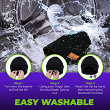 Load image into Gallery viewer, Wireless Beanie - Wireless Headphones Hat and Scarf Set for Winter Outdoor Men Women Warm Knitted Music Hat Black