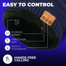 Load image into Gallery viewer, Bluetooth Beanie Wireless Hat with Scarf – Headphone Beanie Hat with Upgraded Bluetooth 5.0 - Wireless Beanie Bluetooth Hat for Women Men Teens - Warm